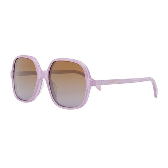 NEW CELINE WOMEN SQUARE SUNGLASSES CELINE CL40244U 78F LILAC BROWN EYEWEAR - Picture 1 of 3